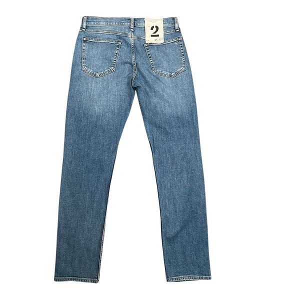 Rag & Bone Malibu With Holes  Fit 2 Slim Mens Jeans Sz 31x32 Blue Distressed - Picture 2 of 15